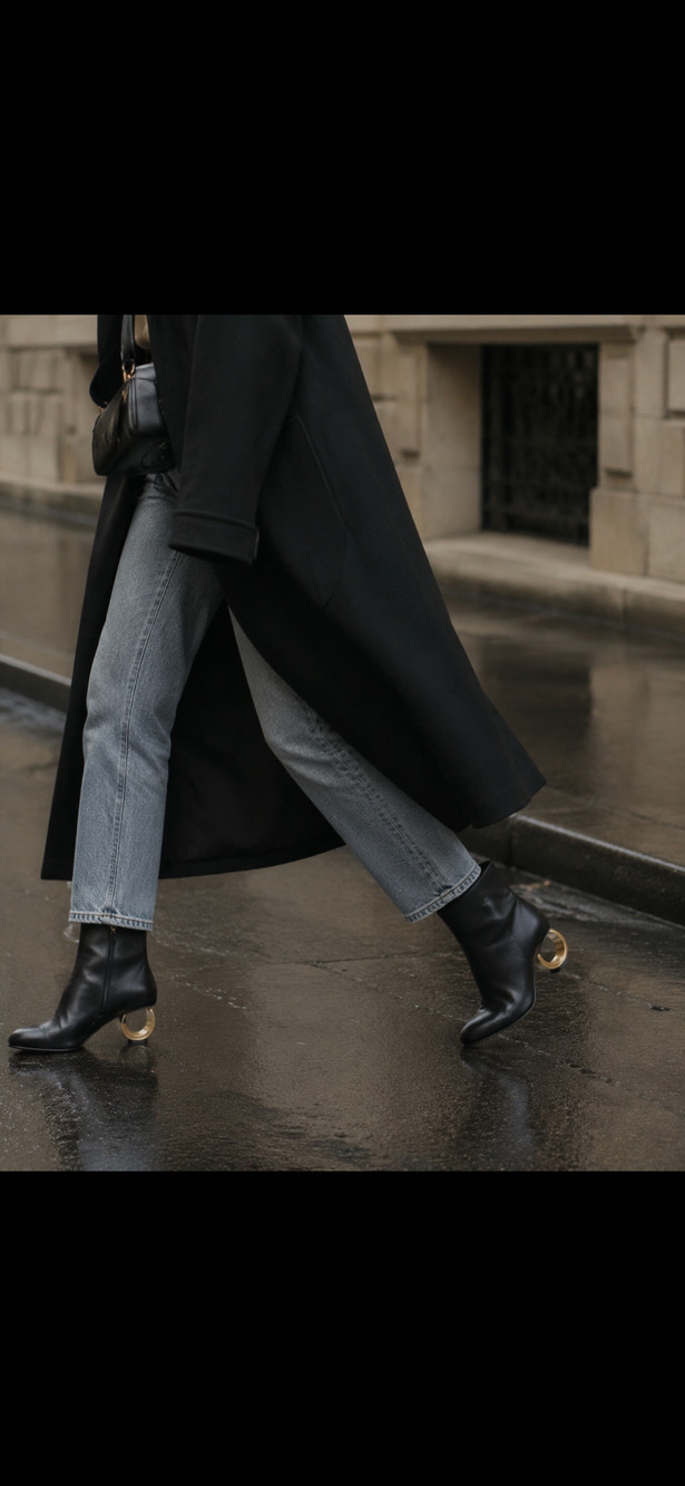 JW Anderson Black Leather Chain Link Heel Ankle Boots Size EU 37 US 7 Italy